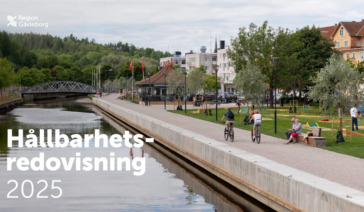 Skärmdump av hållbarhetsredovisningen 2025