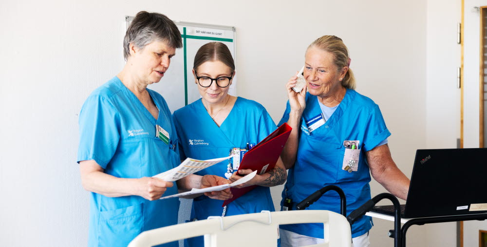 Karin Segersten, Ingrid Hallström och Malin Nordin, sjuksköterskor Barn- och ungdomsmottagning Gävle sjukhus